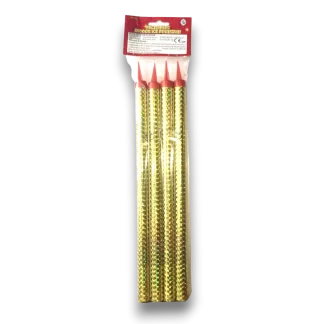 Artificii de tort aurii 26 cm – 90 sec set 4 bucati